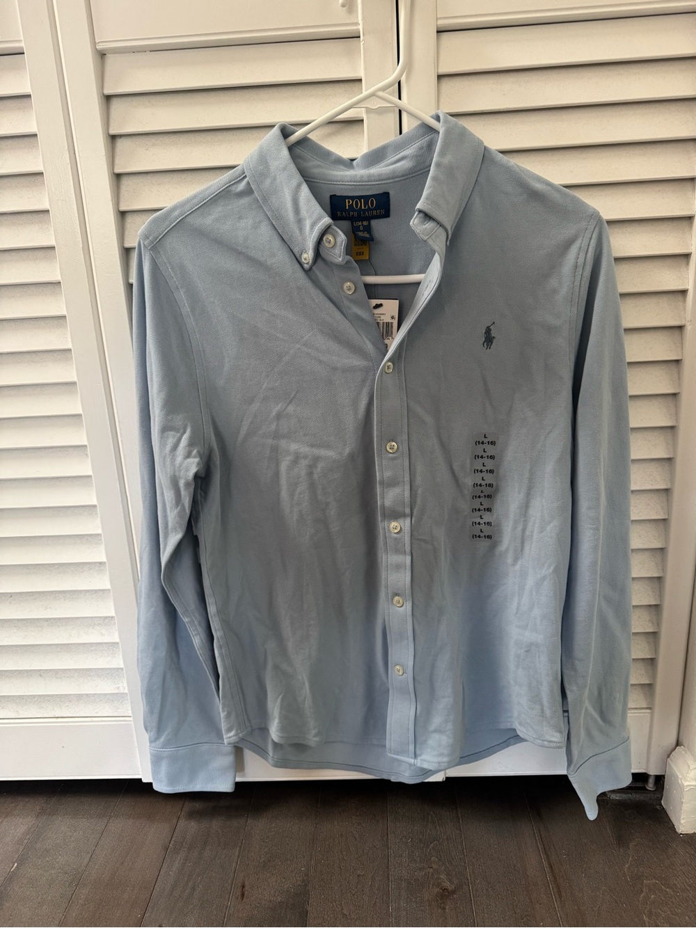 NWT! Polo Ralph Lauren Boys Long Sleeve Button Down Shirt Size L (14-16)
